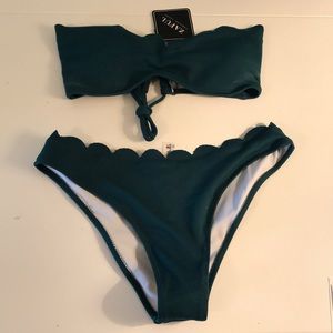 Teal shell bikini